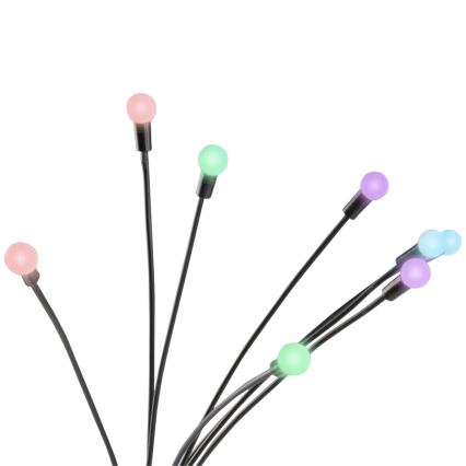 Світильник LED RGB на сонячній батареї FIORINI 8xLED/1,2V 600 mAh IP44 чорний