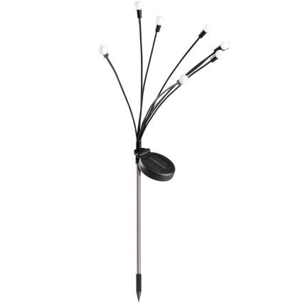 Світильник LED RGB на сонячній батареї FIORINI 8xLED/1,2V 600 mAh IP44 чорний