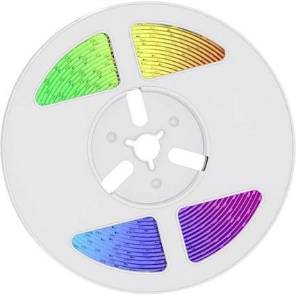LED RGB стрічка з регулюванням яскравості на сонячній батареї LED/1,2W/3,7V IP67 5 м + пульт дистанційного керування