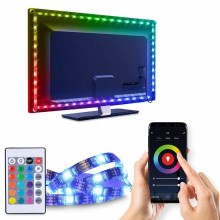 LED RGB Стрічка для телевізора з регулюванням яскравості LED/6W/5V Wi-Fi Tuya + пульт дистанційного керування