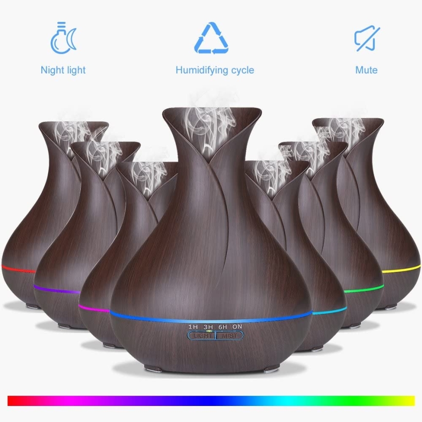 LED RGB Увлажнитель и ионизатор воздуха 400 мл
