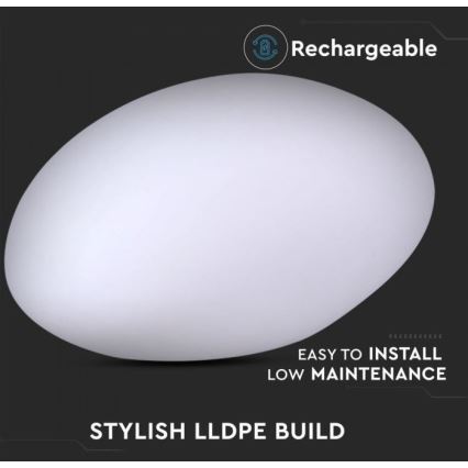 LED RGB Вулична лампа з регулюванням яскравістю LED/1W/230V 28см IP67 + ДК
