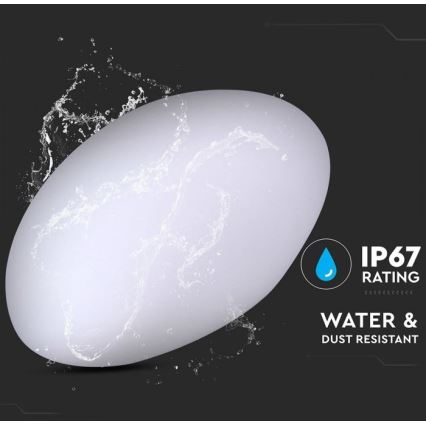 LED RGB Вулична лампа з регулюванням яскравістю LED/1W/230V 28см IP67 + ДК