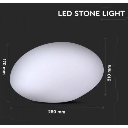 LED RGB Вулична лампа з регулюванням яскравістю LED/1W/230V 28см IP67 + ДК