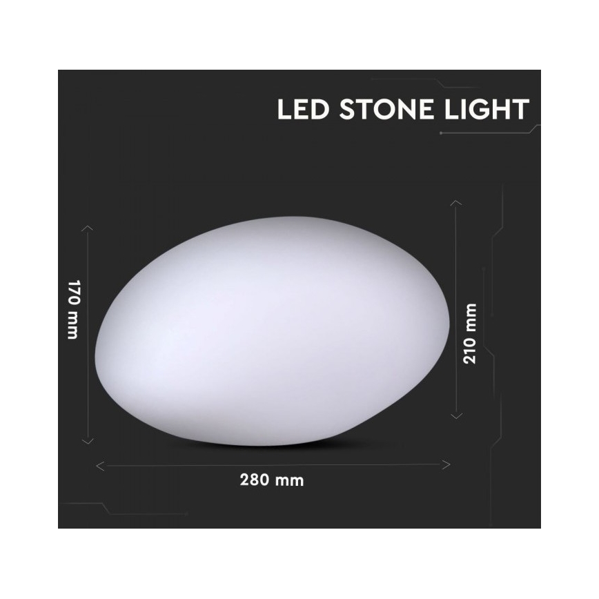LED RGB Вулична лампа з регулюванням яскравістю LED/1W/230V 28см IP67 + ДК