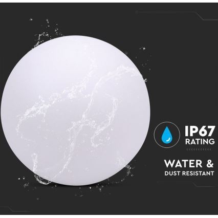 LED RGB Вулична лампа з регулюванням яскравістю LED/1W/230V 30см IP67 + ДК