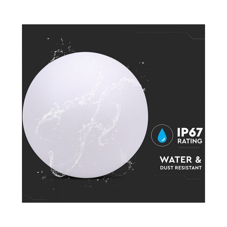 LED RGB Вулична лампа з регулюванням яскравістю LED/1W/230V 30см IP67 + ДК