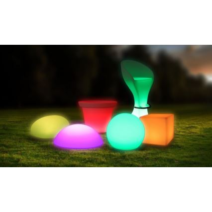 LED RGB Вулична лампа з регулюванням яскравістю LED/1W/230V 30см IP67 + ДК