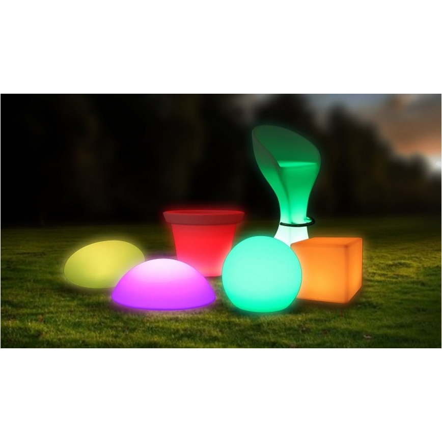 LED RGB Вулична лампа з регулюванням яскравістю LED/1W/230V 30см IP67 + ДК