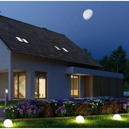 LED RGB Вулична лампа з регулюванням яскравістю LED/1W/230V 30см IP67 + ДК