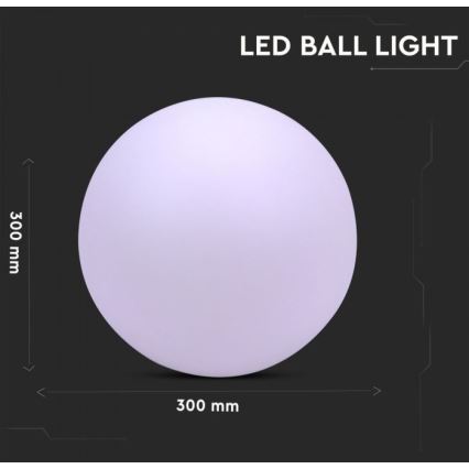 LED RGB Вулична лампа з регулюванням яскравістю LED/1W/230V 30см IP67 + ДК