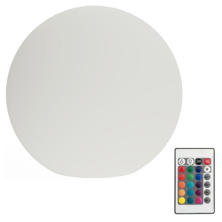 LED RGB Вулична лампа з регулюванням яскравості GLOBO 1xE27/8,5W/230V діаметр 60 см IP44 + пульт дистанційного керування