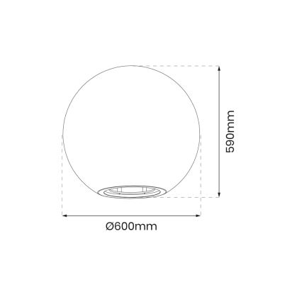 LED RGB Вулична лампа з регулюванням яскравості GLOBO 1xE27/8,5W/230V діаметр 60 см IP44 + пульт дистанційного керування