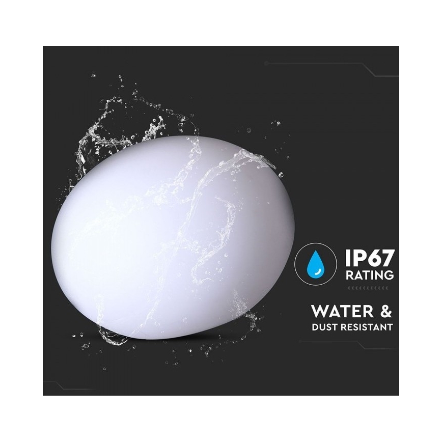 LED RGB Вулична лампа з регулюванням яскравості LED/1W/230V 20см IP67 + ДК
