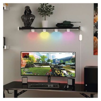 LED RGBIC+CCT Декоративна гірлянда з точковим освітленням GoSmart - розширення 4xLED/7W/230V 85 см Wi-Fi Tuya