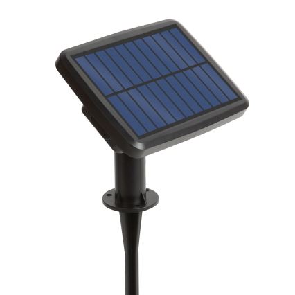 LED RGBIC сонячна гірлянда з регулюванням яскравості 30xLED/1,3W/3,7/5V 2200 mAh 14,37 m IP65 чорна + дистанційне керування