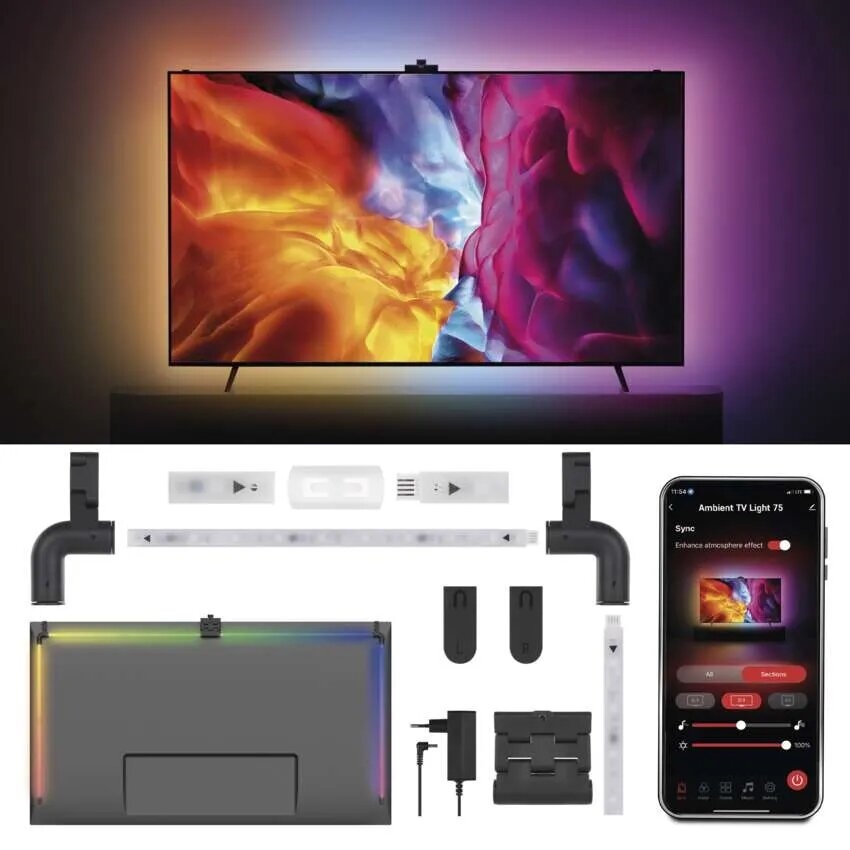 LED RGBIC Стрічка для TV GoSmart LED/24W/230V 75“