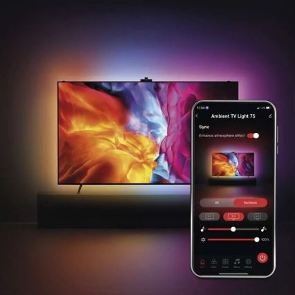 LED RGBIC Стрічка для TV GoSmart LED/24W/230V 75“