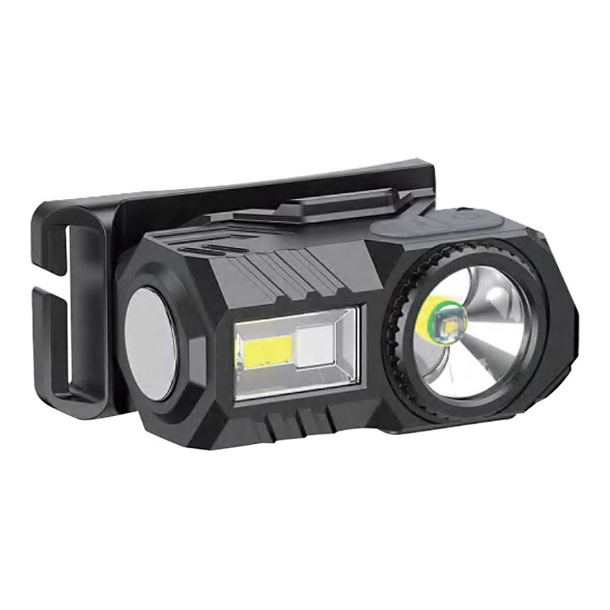 LED RGBW Акумуляторний налобний ліхтар з регулюванням яскравості USB LED/3W/5V IP43 190 лм 24 год. 750 mAh