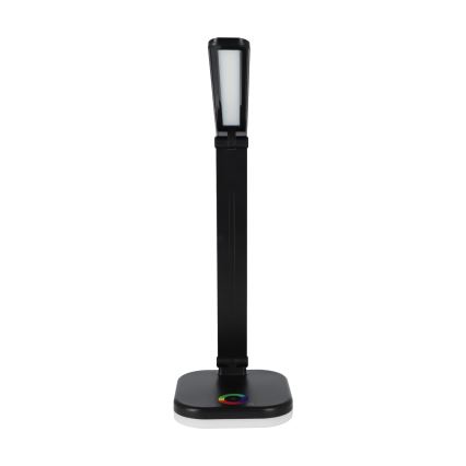 LED RGBW диммируемая настольная лампа с беспроводной зарядкой LED/7W/5V USB чёрная