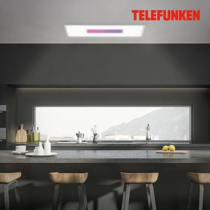 LED RGBW Диммируемая панель LED/20W/230V 3000-6500K 25x100 cm серебристая + пульт дистанционного управления