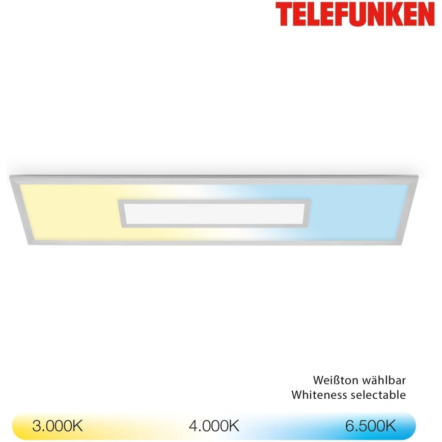LED RGBW Диммируемая панель LED/20W/230V 3000-6500K 25x100 cm серебристая + пульт дистанционного управления