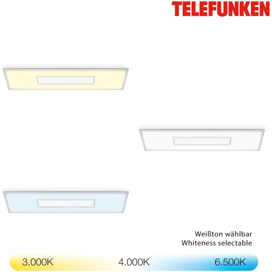 LED RGBW Диммируемая панель LED/20W/230V 3000-6500K 25x100 cm серебристая + пульт дистанционного управления