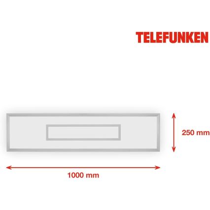 LED RGBW Диммируемая панель LED/20W/230V 3000-6500K 25x100 cm серебристая + пульт дистанционного управления