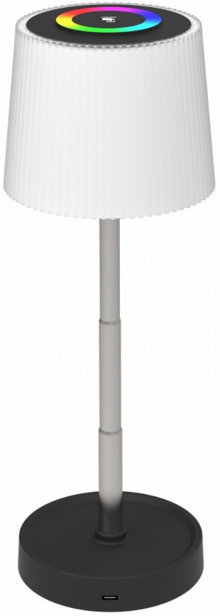 LED RGBW диммируемая сенсорная уличная аккумуляторная настольная лампа LED/2W/5V IP44 1200 mAh серый