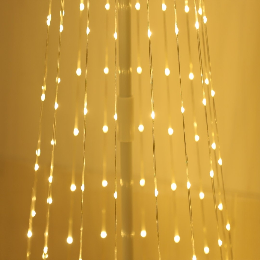 LED RGBW диммируемая уличная рождественская декорация, LED/4W/230V, 180 cm, IP44, ёлка, с дистанционным управлением