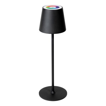LED RGBW диммируемая уличная аккумуляторная лампа LED/1,5W/4000 mAh 3000K IP44 черная