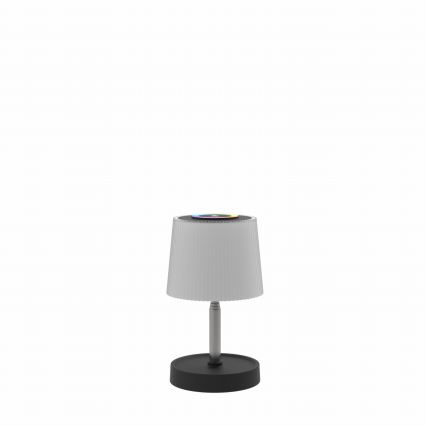 LED RGBW диммируемая сенсорная уличная аккумуляторная настольная лампа LED/2W/5V IP44 1200 mAh серый