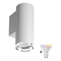 LED RGBW диммируемый настенный светильник для ванной комнаты TURYN 1xGU10/6,5W/230V 2700-6500K Wi-Fi IP44 белый