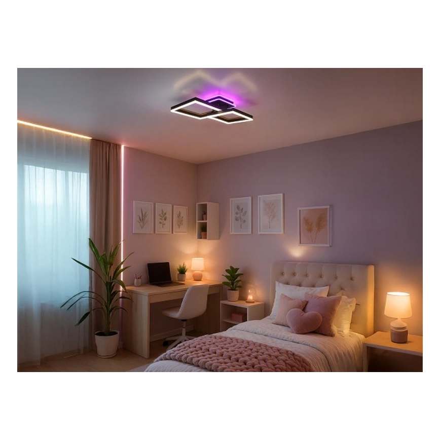 LED RGBW Диммируемый потолочный светильник LED/75W/230V 3000-6500K + пульт дистанционного управления