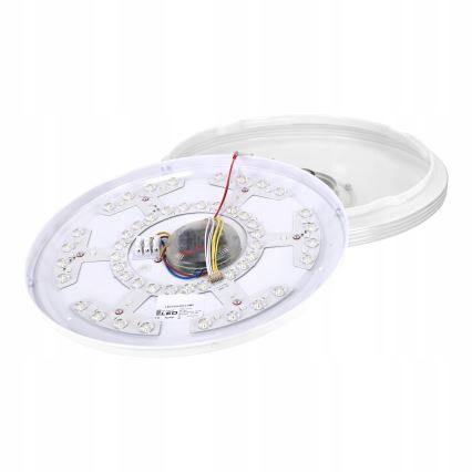 LED RGBW диммируемый потолочный светильник со встроенным динамиком, 60 Вт/230 В, 3000–6000 К, диаметр 40 см, белый + пульт дистанционного управления