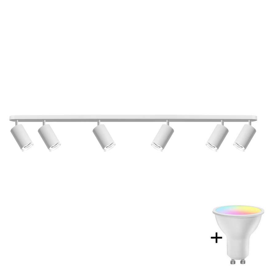 LED RGBW диммируемый точечный светильник для ванной TURYN 6xGU10/6,5W/230V 2700-6500K Wi-Fi IP44 белый