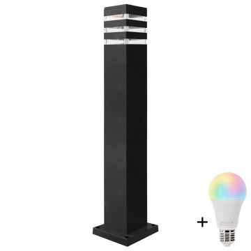 LED RGBW диммируемый уличный светильник TEKSAS 1xE27/12W/230V 2700-6500K Wi-Fi 74 cm IP44 антрацит