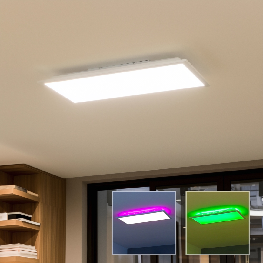 LED RGBW димована накладна панель LED/22W/230V 2700-6500K 29,5x59,5 cm + пульт дистанційного керування