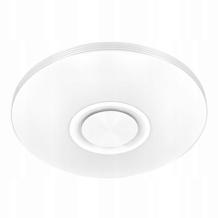 LED RGBW стельовий світильник з регулюванням яскравості, з вбудованим динаміком LED/60W/230V 3000-6000K діаметр 40 см білий + пульт дистанційного керування