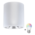 LED RGBW димований точковий світильник JUPITER 1xE27/6,5W/230V 2700-6500K Wi-Fi, діаметр 13 см, білий