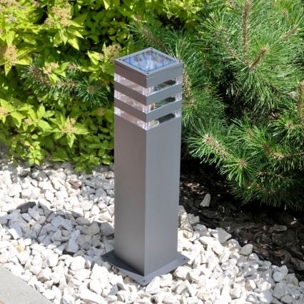 LED RGBW затемнювана зовнішня лампа TEKSAS 1xE27/12W/230V 2700-6500K Wi-Fi 44 cm IP44 антрацит