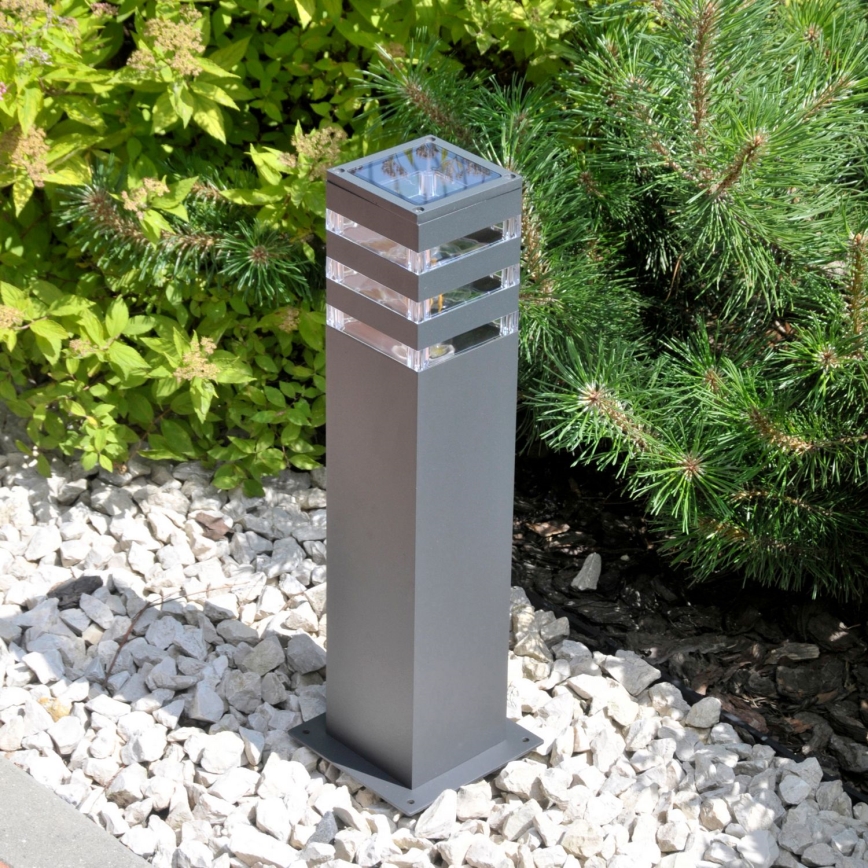 LED RGBW затемнювана зовнішня лампа TEKSAS 1xE27/12W/230V 2700-6500K Wi-Fi 44 cm IP44 антрацит
