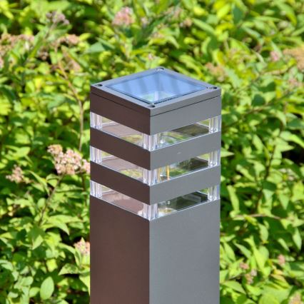 LED RGBW затемнювана зовнішня лампа TEKSAS 1xE27/12W/230V 2700-6500K Wi-Fi 44 cm IP44 антрацит