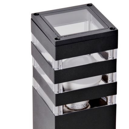 LED RGBW затемнювана зовнішня лампа TEKSAS 1xE27/12W/230V 2700-6500K Wi-Fi 44 cm IP44 антрацит
