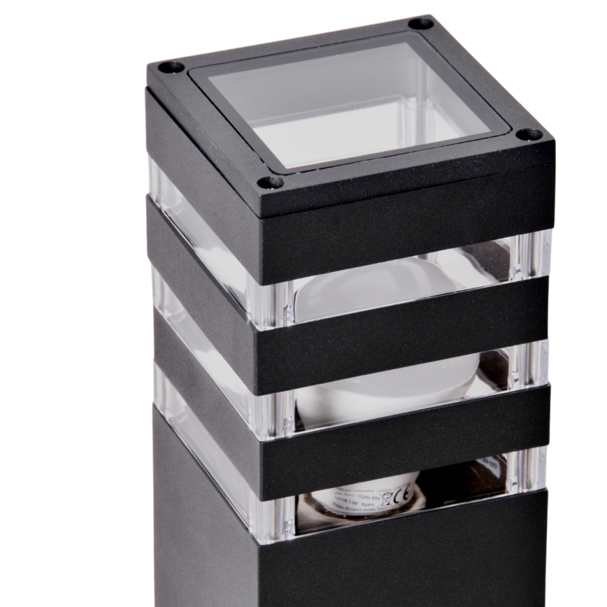 LED RGBW затемнювана зовнішня лампа TEKSAS 1xE27/12W/230V 2700-6500K Wi-Fi 44 cm IP44 антрацит