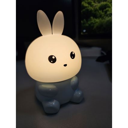 LED RGBW Дитяча сенсорна лампа LED/1W/5V USB 1200 mAh заєць
