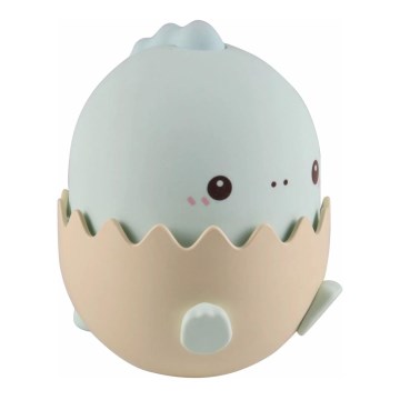 LED RGBW Дитяча сенсорна лампа з регулюванням яскравості BABY DINO LED/0,75W/5V USB 1200mAh синій