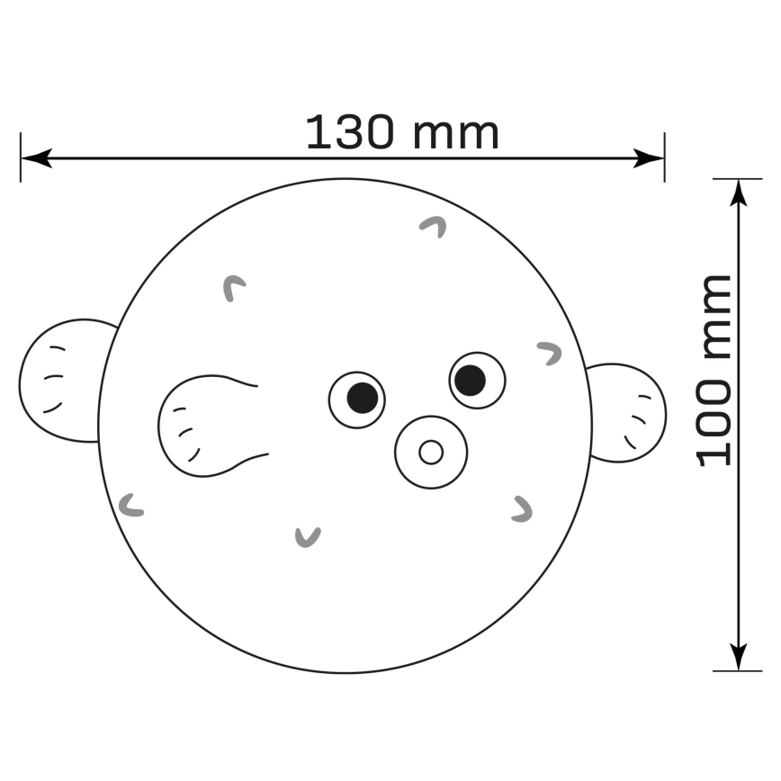 LED RGBW Дитяча сенсорна лампа з регулюванням яскравості HELA LED/1W/5V USB 1200 mAh рибка рожевий
