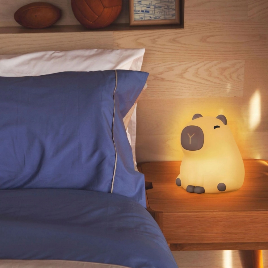 LED RGBW Дитяча сенсорна лампа з регулюванням яскравості LED/1W/5V USB 1200 mAh капібара