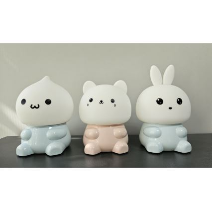 Світлодіодна RGBW дитяча сенсорна лампа LED/1W/5V USB 1200 мАг кішка